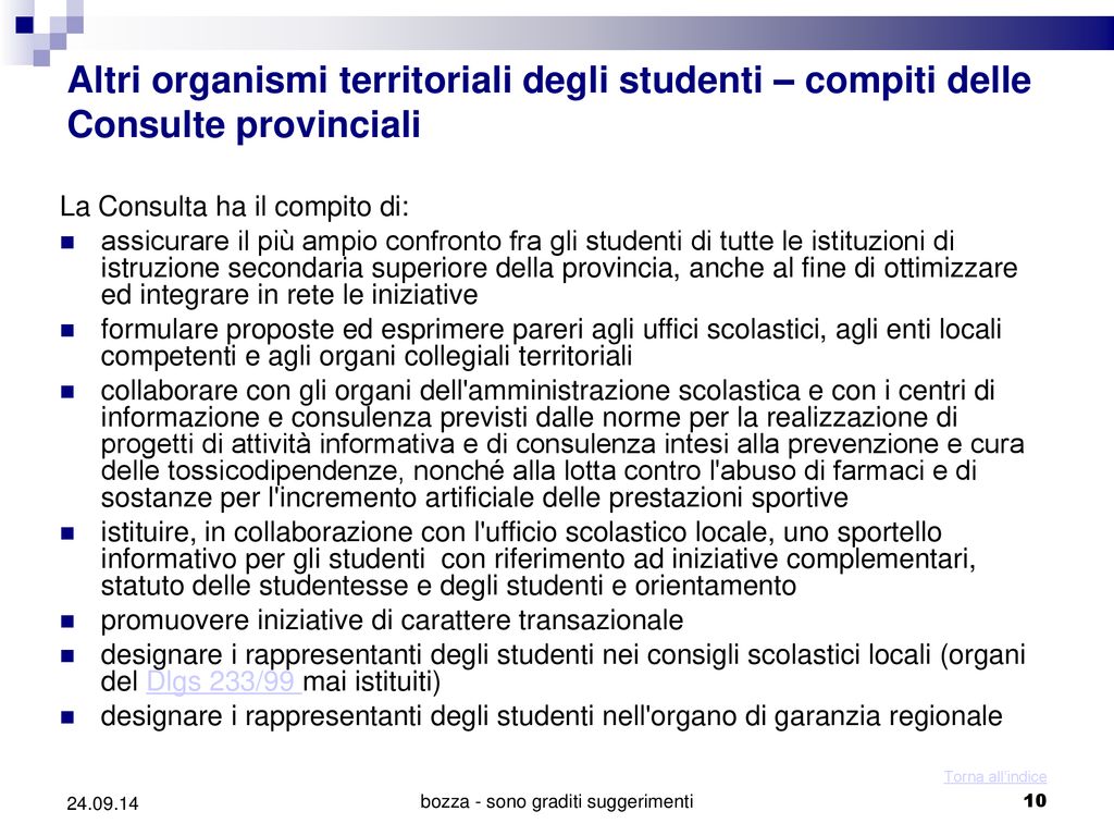 Gli Organi Collegiali Della Scuola E Gli Organismi Di Partecipazione